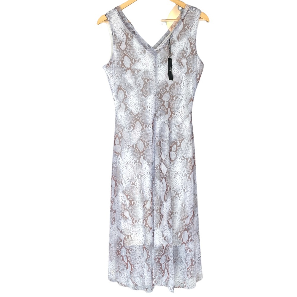 NWT T Tahari Snakeskin A-Line Dress Size S